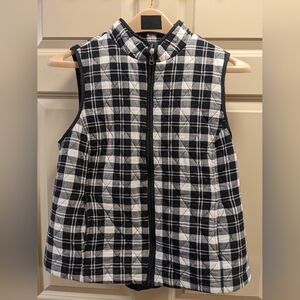 Croft & Barrow Quilted Plaid Flannel Vest- size large